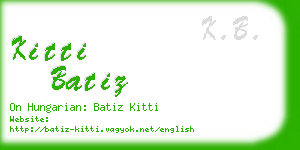 kitti batiz business card